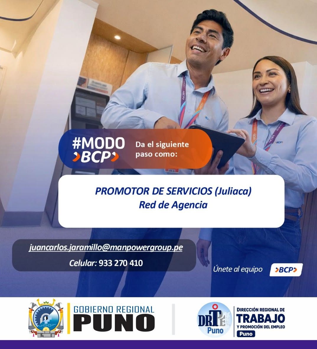 Flyer Promotor(a) de Servicio
