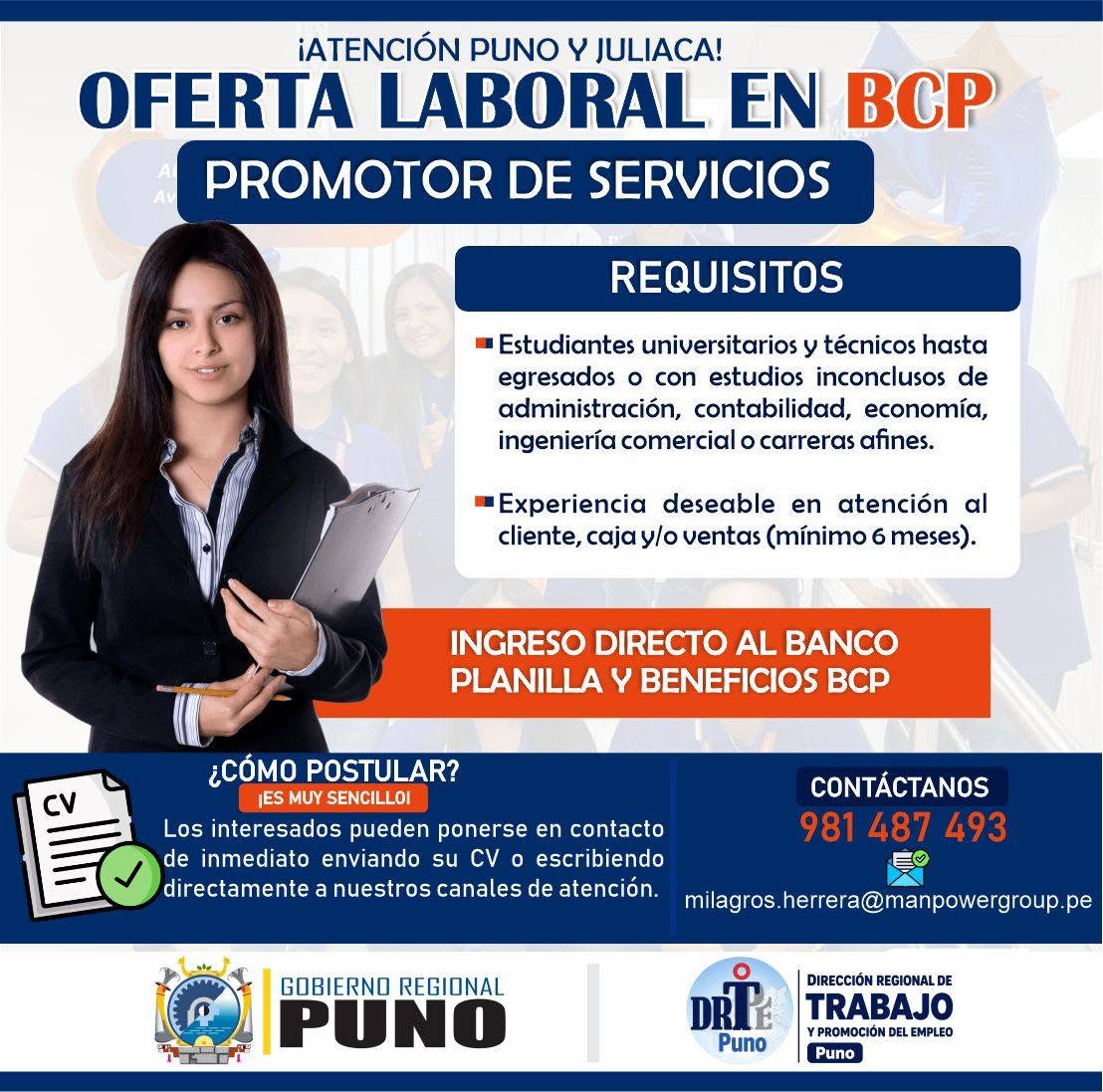 Flyer Promotor de Servicios