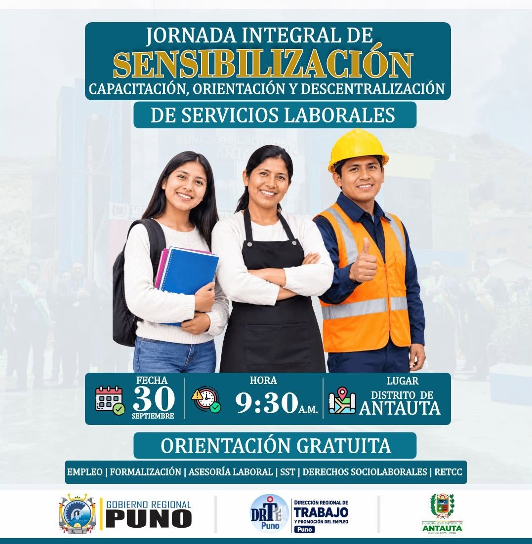 📢 ¡𝐀𝐍𝐓𝐀𝐔𝐓𝐀, 𝐋𝐀 𝐃𝐑𝐓𝐏𝐄 𝐏𝐔𝐍𝐎 𝐋𝐋𝐄𝐆𝐀 𝐂𝐎𝐍 𝐒𝐄𝐑𝐕𝐈𝐂𝐈𝐎𝐒 𝐋𝐀𝐁𝐎𝐑𝐀𝐋𝐄𝐒 𝐆𝐑𝐀𝐓𝐔𝐈𝐓𝐎𝐒❗
