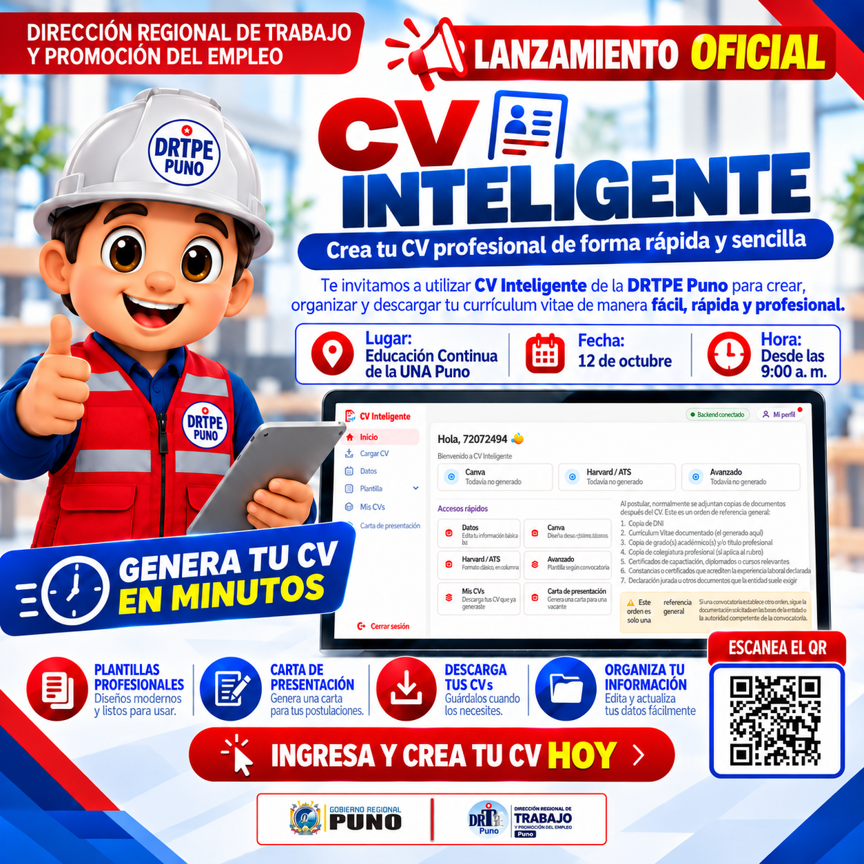 ¡𝐋𝐋𝐄𝐆𝐀 𝐄𝐋 𝐋𝐀𝐍𝐙𝐀𝐌𝐈𝐄𝐍𝐓𝐎 𝐃𝐄𝐋 𝐂𝐕 𝐈𝐍𝐓𝐄𝐋𝐈𝐆𝐄𝐍𝐓𝐄 𝐀 𝐏𝐔𝐍𝐎!